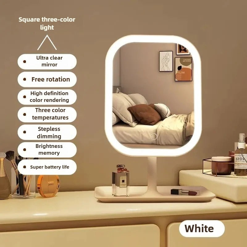 Elegant LED Vanity Mirror with Lights – Perfect for Makeup, Desk, and Dressing Table Décor