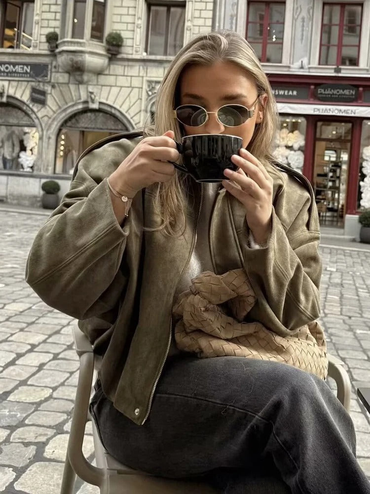 Oversized Bomber Jacket