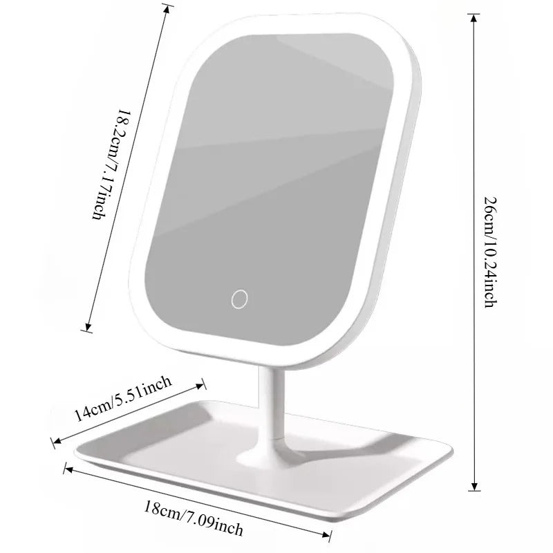 Elegant LED Vanity Mirror with Lights – Perfect for Makeup, Desk, and Dressing Table Décor